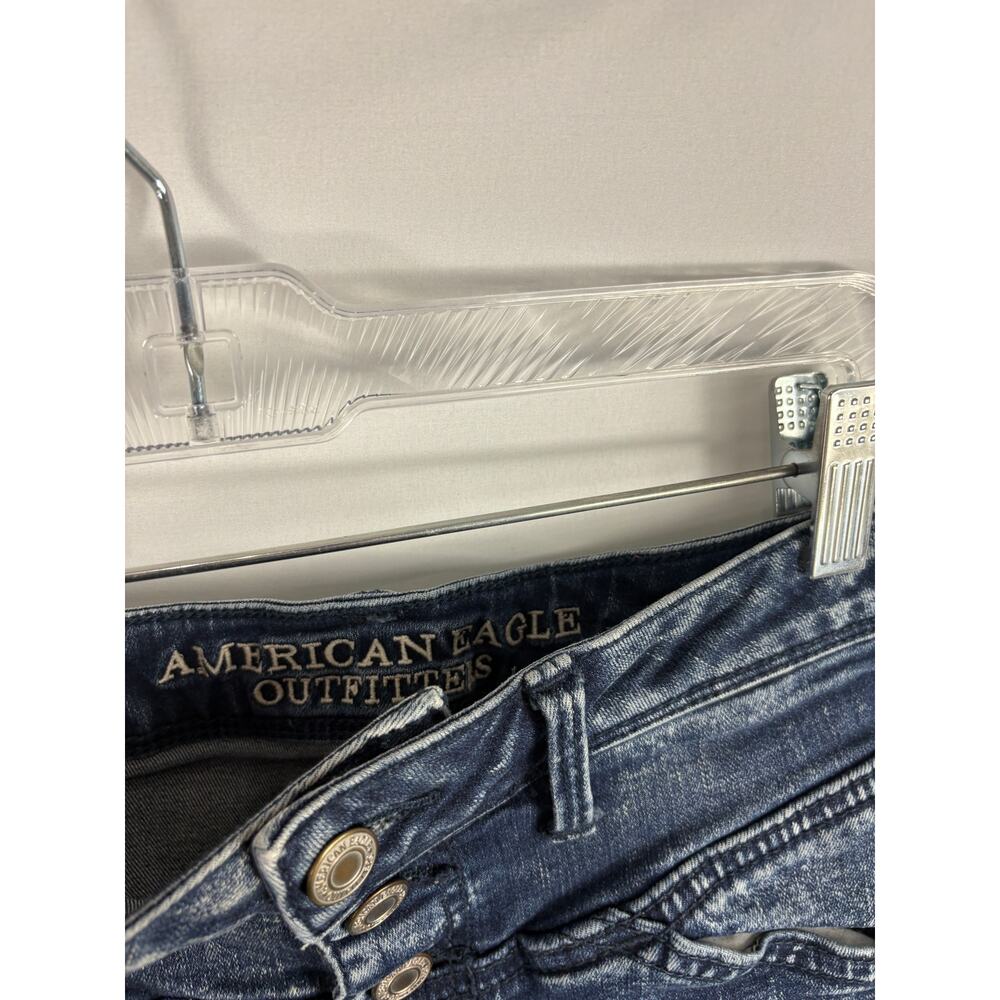 American Eagle Super Stretch Button Fly Jeans Shorts Size 4 - Picture 2 of 3